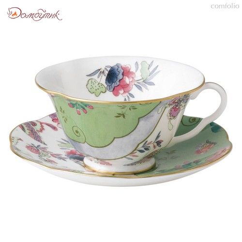 Чашка чайная с блюдцем Wedgwood Бабочки и цветы. Букет 180мл