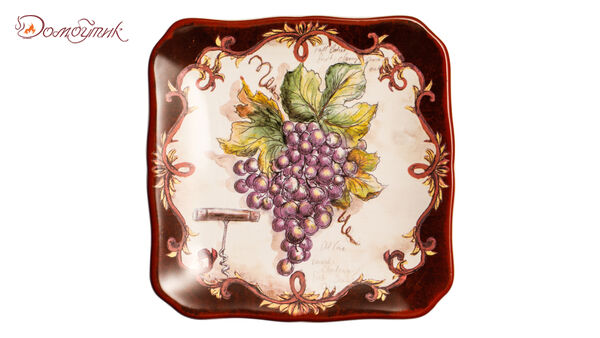 Тарелка пирожковая Certified Int. Виноделие.Красный виноград-1 15 см, керамика - фото 1