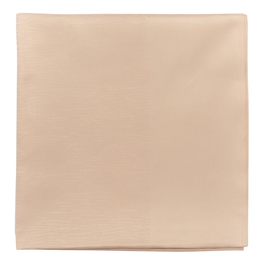 Скатерть жаккардовая бежевого цвета из хлопка с вышивкой из коллекции Essential, 180х260 см - фото 1