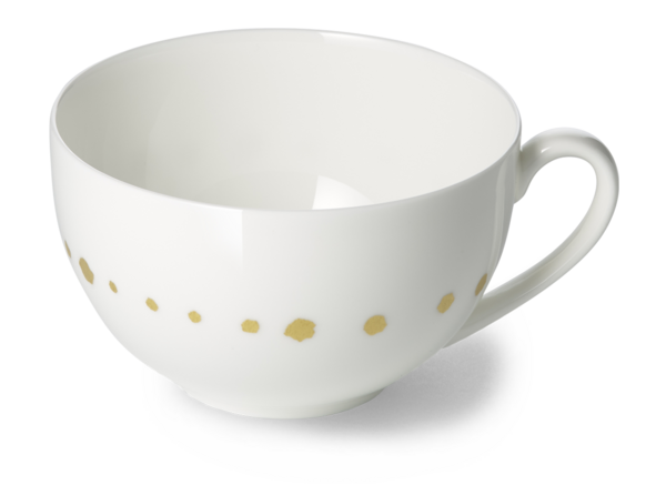 Чашка чайно-кофейная Dibbern Золотые жемчужины 250 мл, фарфор костяной