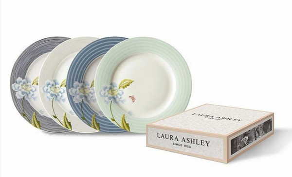 Подарочный набор "4 Тарелки Assorted" 20 см, Laura Ashley