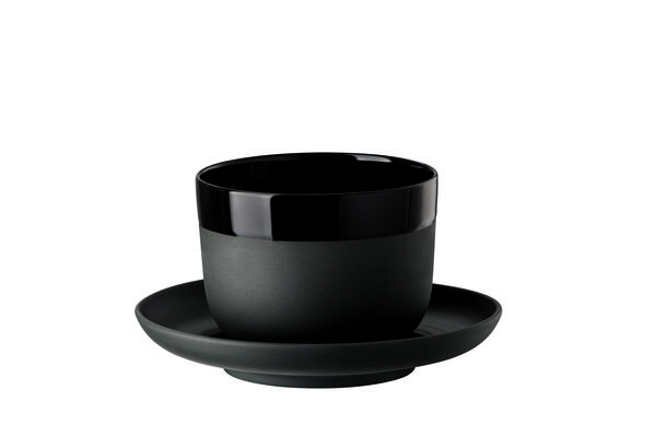 Чашка для эспрессо с блюдцем Rosenthal Капелло 210 мл, фарфор, черная
