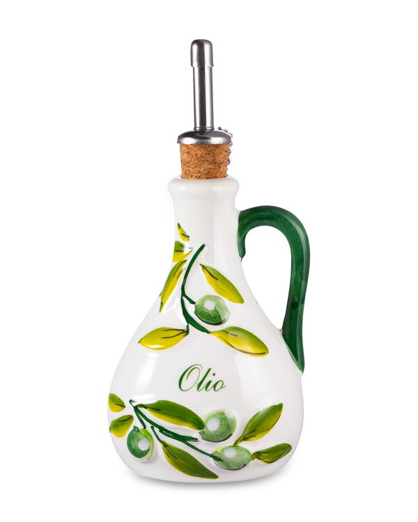 Бутылка для масла Оливки 10х7 см, h17 см, керамика, Edelweiss