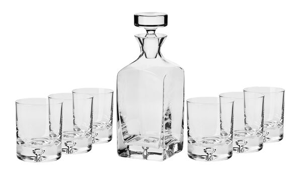 Набор графин 0,75л и 6 стаканов для виски 250 мл Krosno Легенда - фото 1