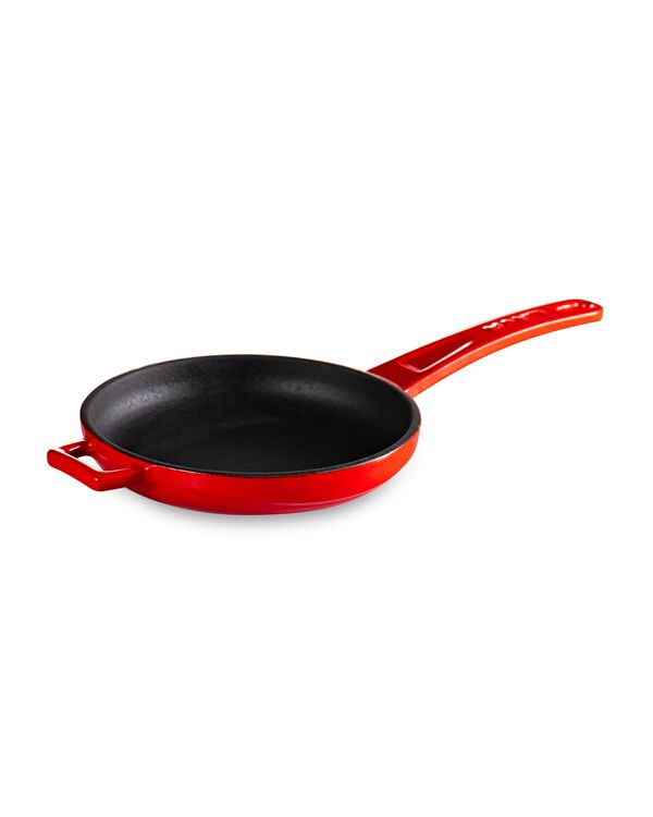 Сковорода  16 см, 0,4 л, чугун, красная, Lava - фото 1