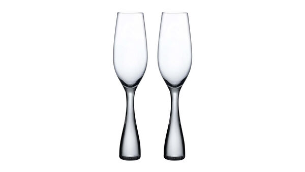 Набор бокалов для шампанского Wine Party 250 мл, 2 шт, стекло хрустальное, Nude Glass