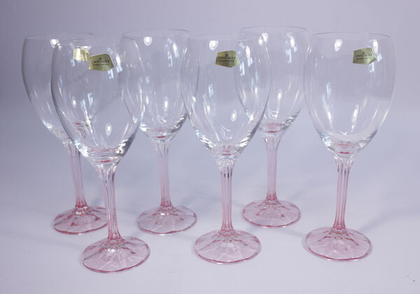 Набор бокалов для вина 350 мл 6 шт, Магнолия pink - фото 1