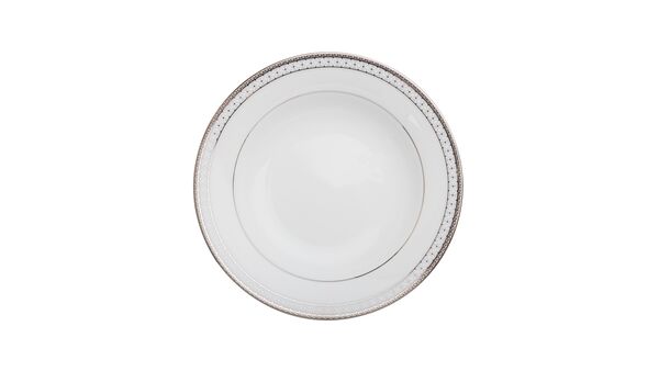 Тарелка суповая Noritake Рочестер Платиновый кант 22,6 см - фото 1