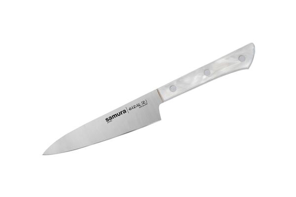 Нож кухонный "Samura HARAKIRI" универсальный 120 мм, корроз.-стойкая сталь, белый акрил