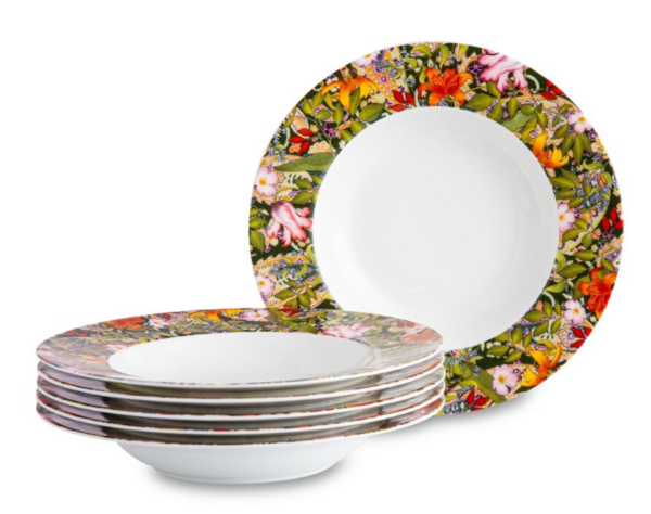 Набор тарелок суповых Mix&Match Home Майя 23 см, 6 шт, фарфор - фото 1