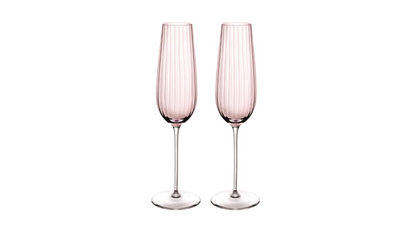 Набор бокалов для шампанского 200 мл, 2 шт Nude Glass Round UP Dusty Rose