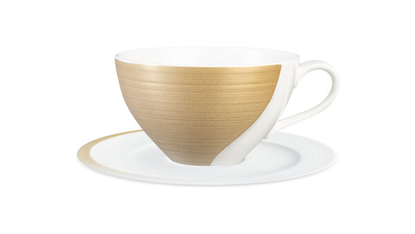 Чашка чайная с блюдцем Narumi Золотой жемчуг 350 мл - фото 1