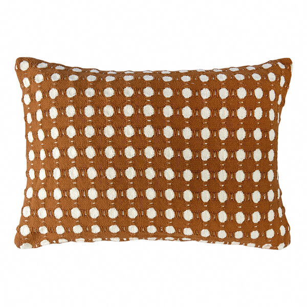 Чехол на подушку из хлопка Polka dots карамельного цвета из коллекции Essential, 40x60 см - фото 1