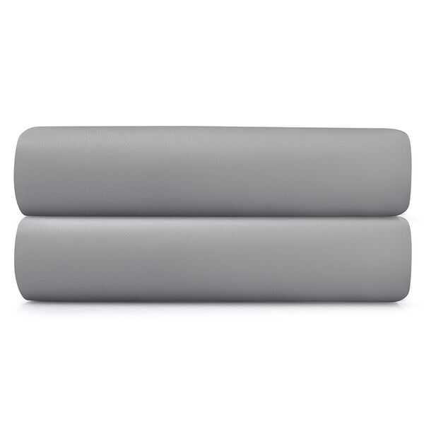 Простыня на резинке 180х200х30 см из премиального сатина серого цвета , Tkano Essential