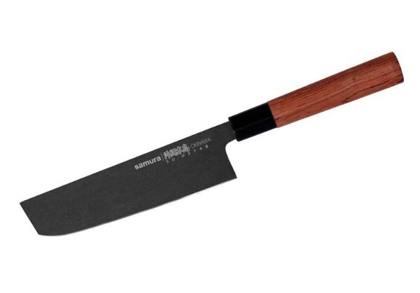 Нож кухонный "Samura OKINAWA" Накири 172 мм, AUS-8 с галт., палисандр - фото 1