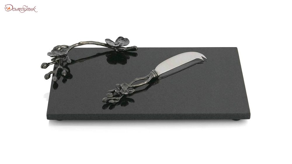 Доска для сыра с ножом 32см "Черная орхидея", Michael Aram - фото 1