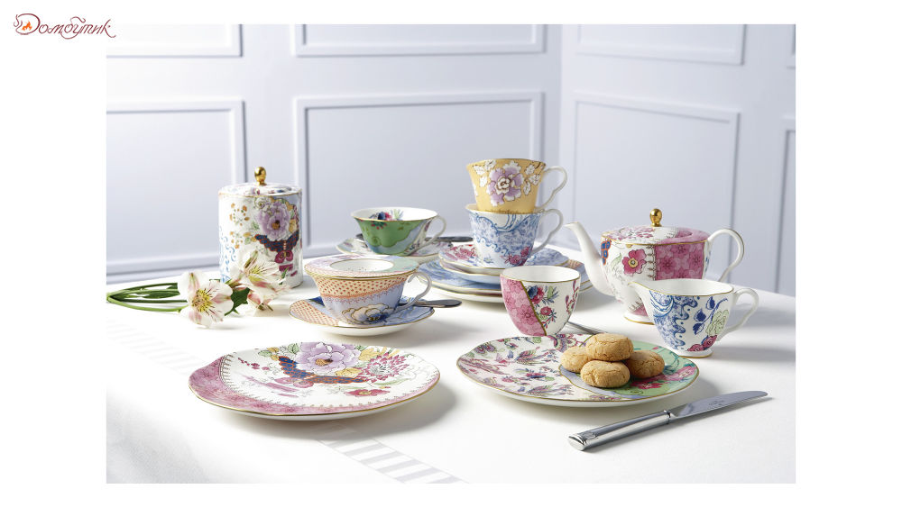 Чашка чайная с блюдцем Wedgwood Бабочки и цветы 180мл - фото 5