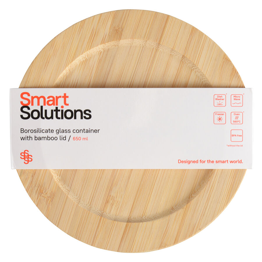 Контейнер для запекания и хранения Smart Solutions с крышкой из бамбука, 650 мл - фото 7