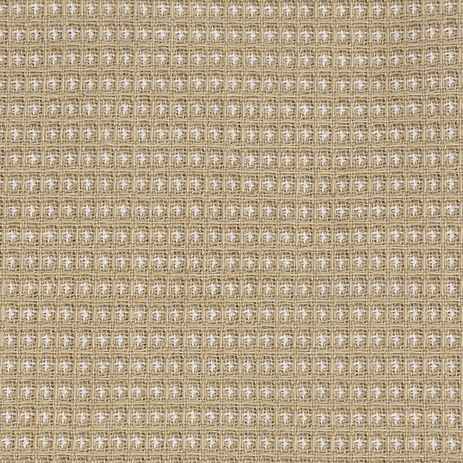 Набор из двух кухонных вафельных полотенец  бежевого цвета из коллекции Essential, 50х70 см - фото 6