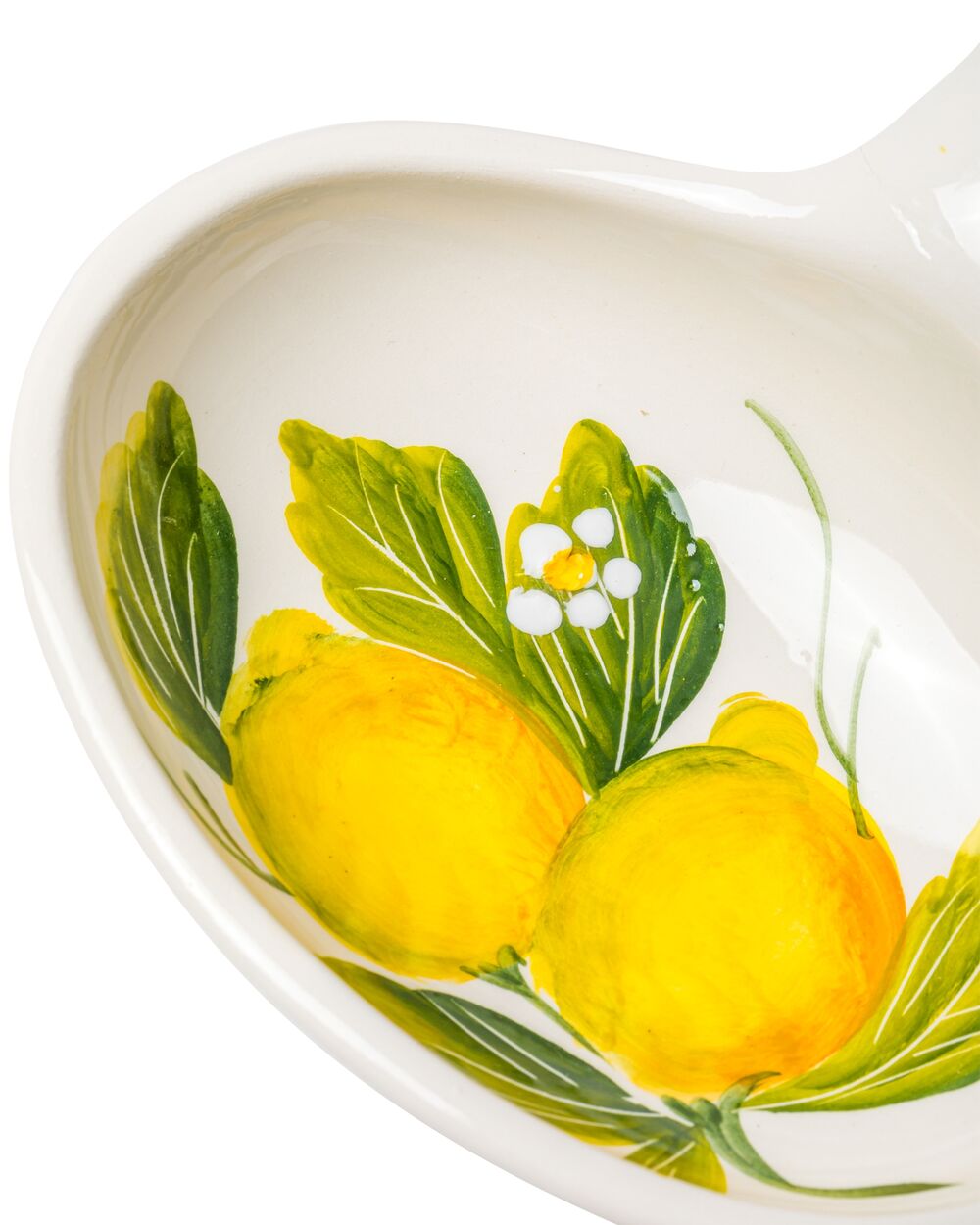 Менажница двухсекционная Лимоны с цветами 20х13 см, керамика, Edelweiss - фото 4