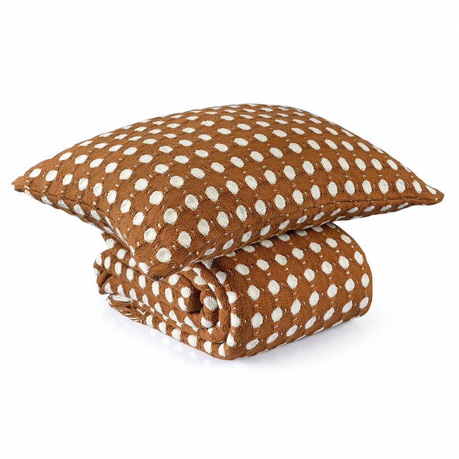Чехол на подушку из хлопка Polka dots карамельного цвета из коллекции Essential, 40x60 см - фото 5
