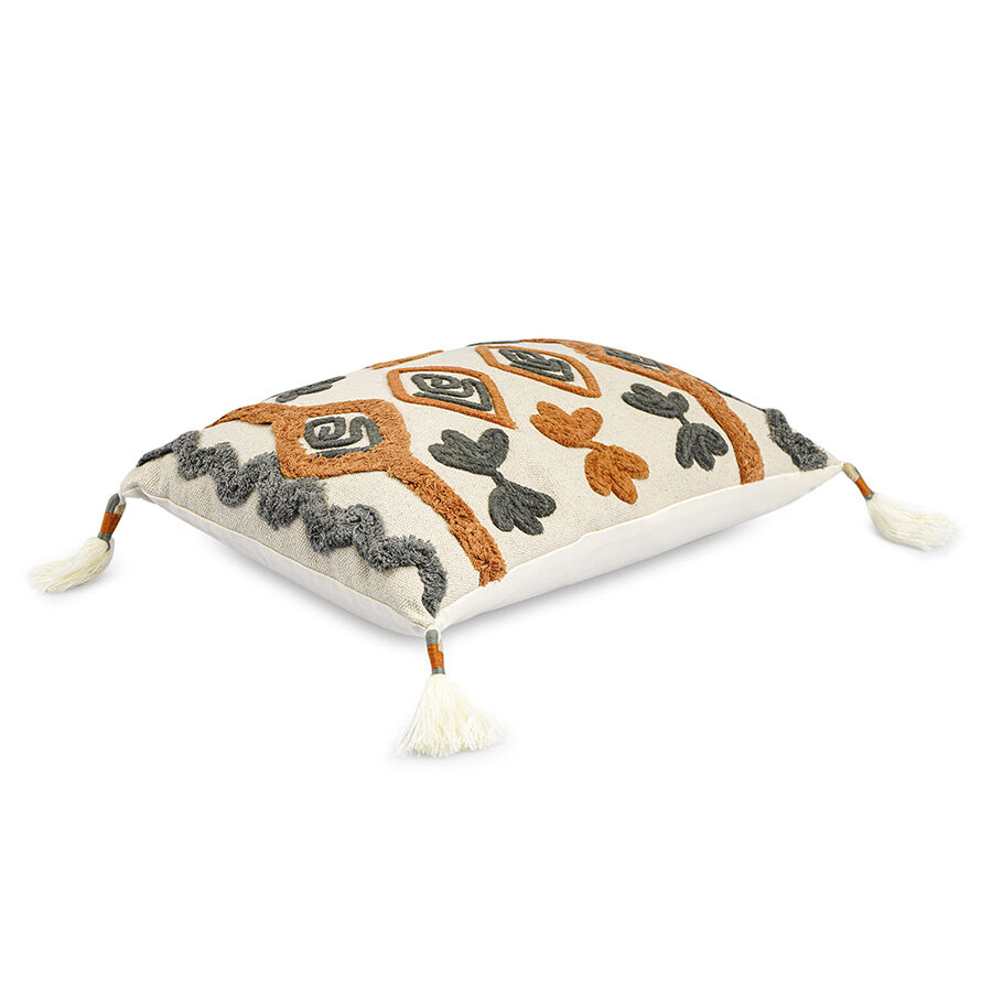 Подушка декоративная, 30х45 см с бахромой и вышивкой Abstract play , Tkano Ethnic - фото 3