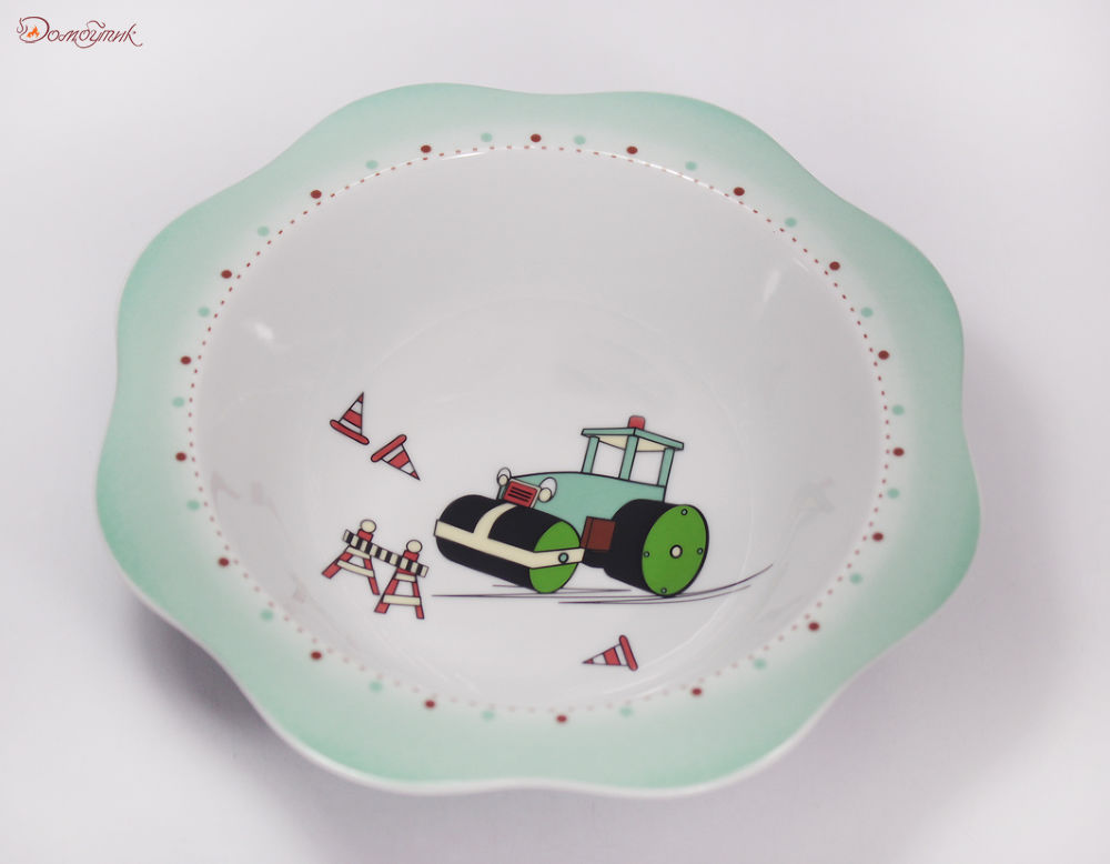 Набор детской посуды "Зелёная машинка" 1 - фото 3