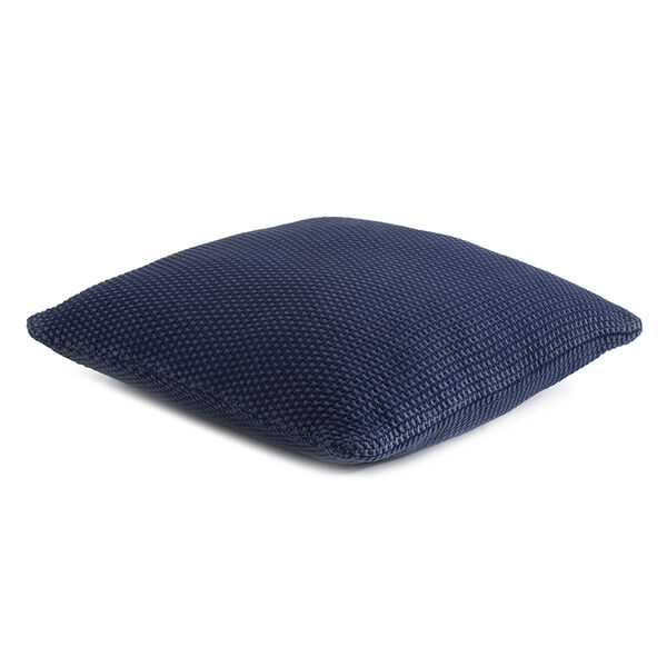 Подушка декоративная из стираного хлопка темно-синего цвета из коллекции Essential, 45х45 см - фото 3