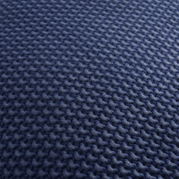 Подушка декоративная из стираного хлопка темно-синего цвета из коллекции Essential, 45х45 см - фото 5