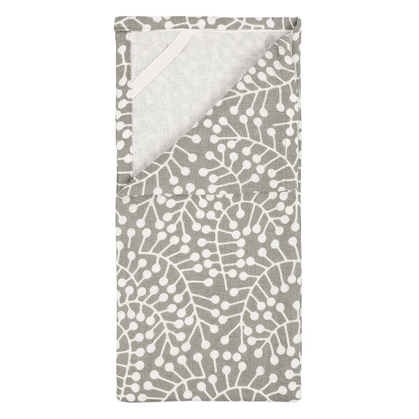Набор из двух муслиновых полотенец серого цвета с принтом Спелая Смородина из коллекции Scandinavian touch, 50х70 см - фото 3