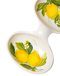 Менажница двухсекционная Лимоны с цветами 20х13 см, керамика, Edelweiss - фото 5