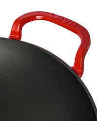 Сковорода Вок  38 см, 5,3 л, чугун, красная, Lava - фото 3