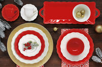 Тарелка суповая Elite, красная, 20 см, 0,65 л - фото 3