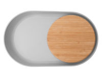 Тарелка овальная с бамбуковой доской 34,5х20,5х3,5 см   - фото 3