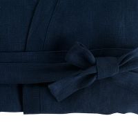 Халат из умягченного льна темно-синего цвета Essential, размер M - фото 9