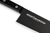 Нож кухонный "Samura SHADOW" Шеф с покрытием Black-coating 208 мм, AUS-8, ABS пластик - фото 2