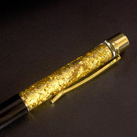 Ручка шариковая с сусальным золотом - фото 2