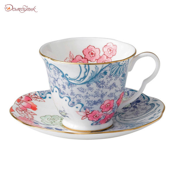 Чашка чайная с блюдцем Wedgwood Бабочки и цветы 180мл