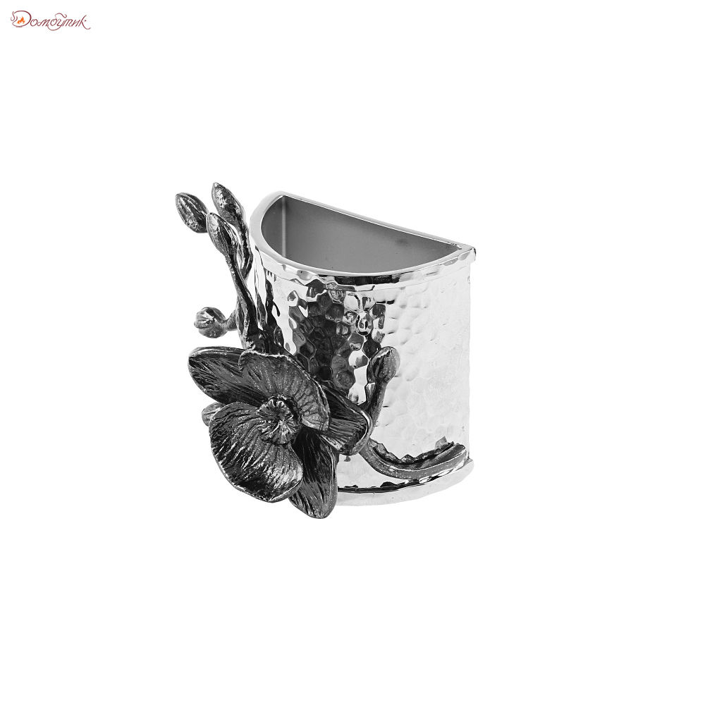 Кольцо для салфеток Michael Aram Чёрная орхидея 8,5см  (серебрист.) - фото 1