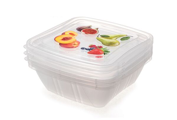 Набор контейнеров SNIPS "Fresh" 0,5л, для СВЧ и заморозки, 3шт, пластик