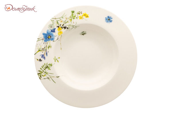 Тарелка суповая с бортом Rosenthal Альпийские цветы 23см
