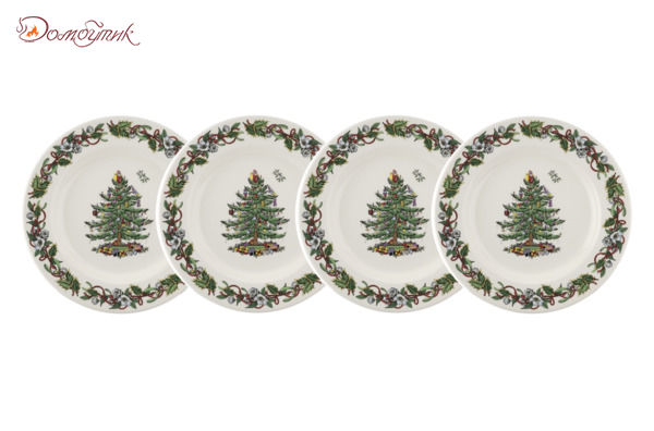 Набор тарелок обеденных Spode Рождественская ель. Эксклюзив 27см, 4шт - фото 1