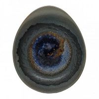 Тарелка глубокая асимметричная, 27,5х24,5 см, состаренный синий, - фото 1