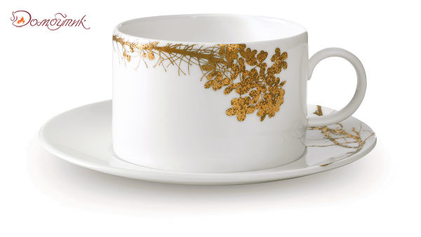 Чашка чайная с блюдцем Wedgwood Вера Ванг Золотое Кружево 200мл