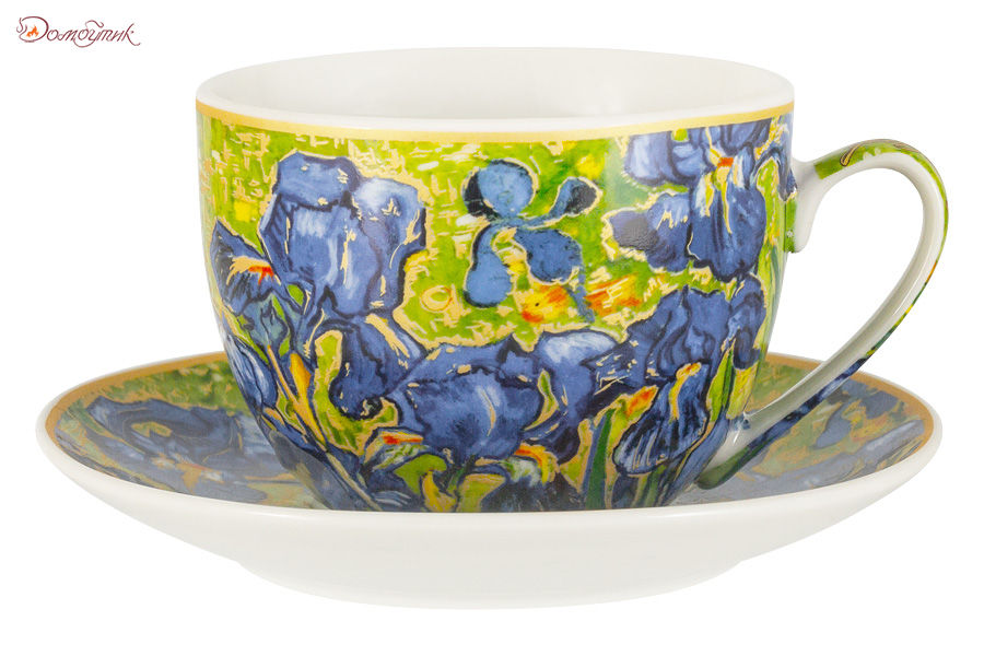 Чашка с блюдцем Ирисы (В. ван Гог), 0,26 л - фото 1