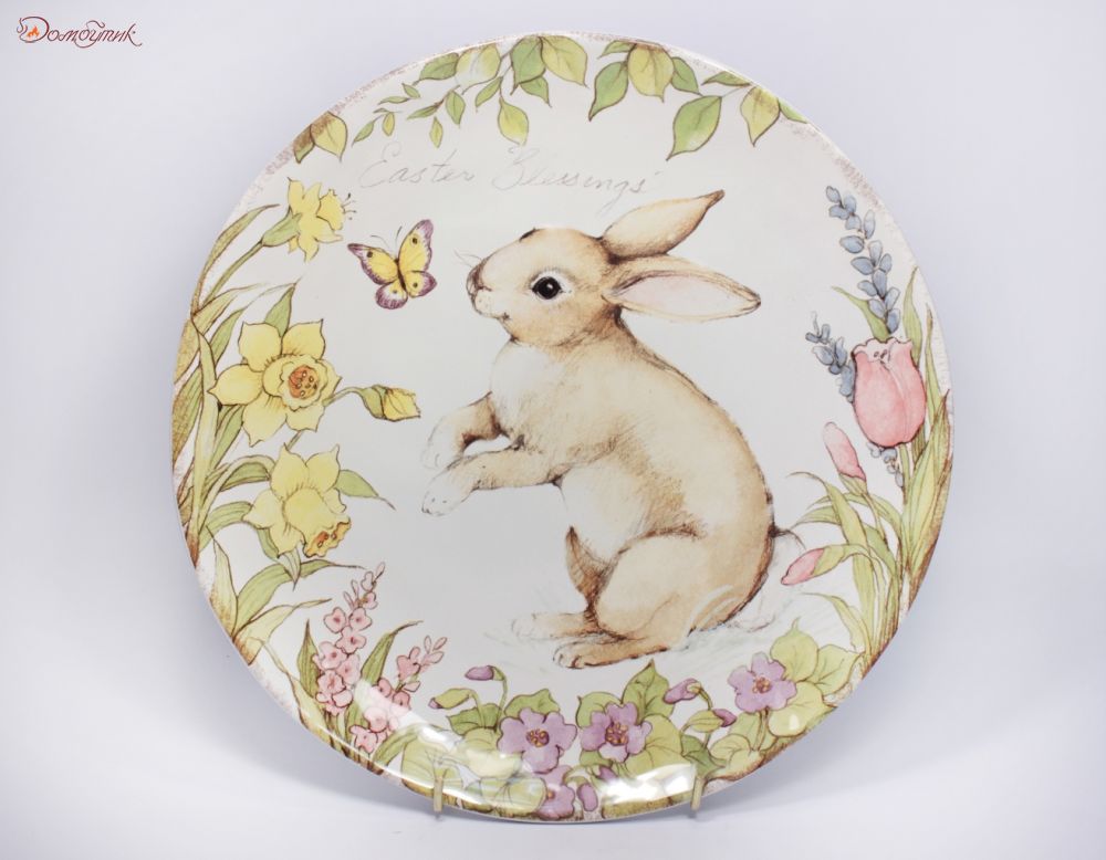 Тарелка обеденная "Пятнистый заяц" 28 см - фото 1