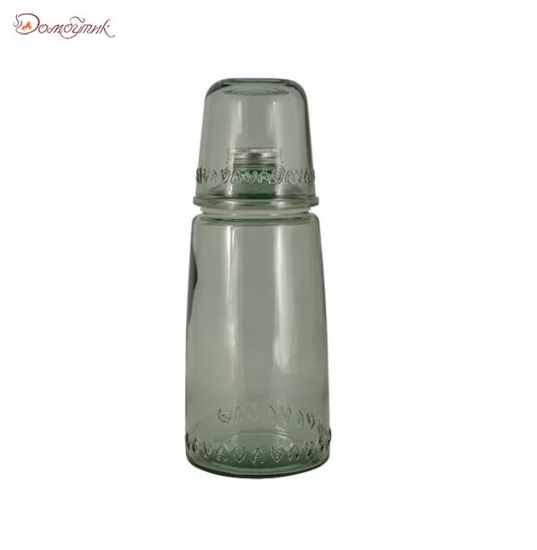 Бутылка д/воды 1л со стаканом 0.22л (зелёный) "Natural  Water"