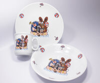 Детский набор посуды "Крот и друзья", 3 пр. - фото 1