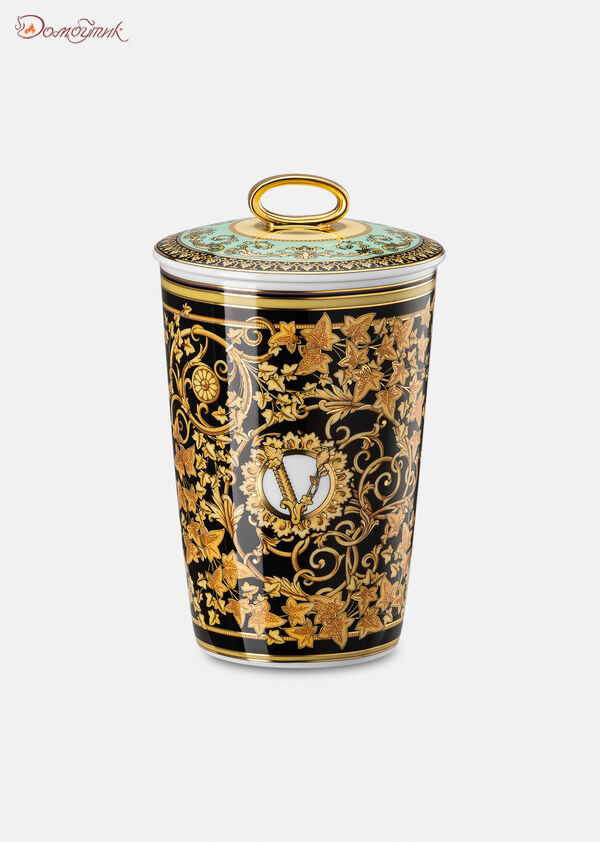 Свеча ароматическая с крышкой Rosenthal Versace Барокко Мозаик 14 см, фарфор