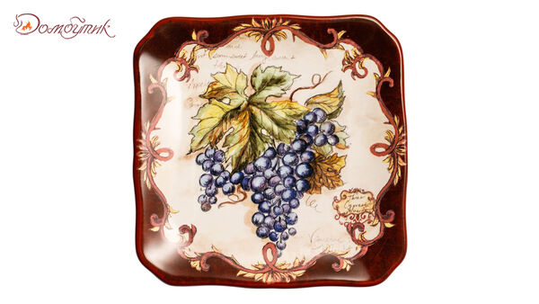 Тарелка пирожковая Certified Int. Виноделие.Синий виноград 15 см, керамика - фото 1
